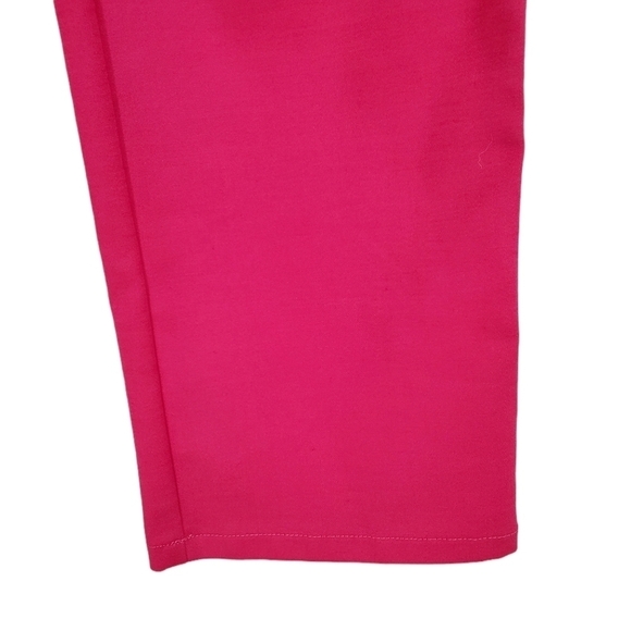 St. John Sport Hot Pink Stretch Straight Leg Pants - Picture 3 of 9
